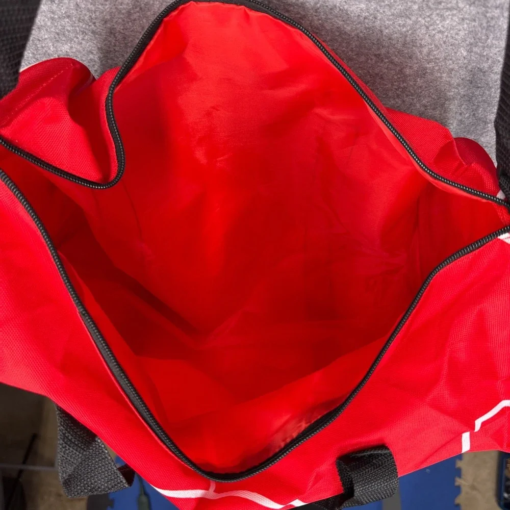 Coca-Cola FIFA World Cup 2026 Red Soccer Field Duffel Bag Gym Travel E03467996